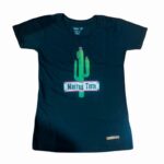 T-Shirt Feminina Preta Cacto Marruá Torn