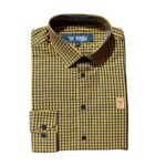 Camisa Masculina Xadrez Mostarda Clássica Marruá Torn