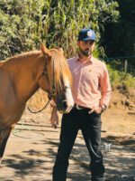 Camisa Masculina Xadrez Laranja Clássica Marruá Torn - Imagem 4