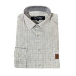 Camisa Masculina Xadrez Bege Clássica Marruá Torn