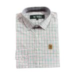 Camisa Masculina Xadrez Rosa Com Cinza Clássica Marruá Torn