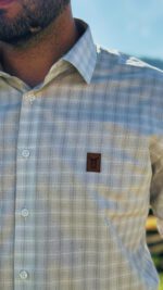 Camisa Masculina Xadrez Cinza Clássica Marruá Torn - Imagem 4
